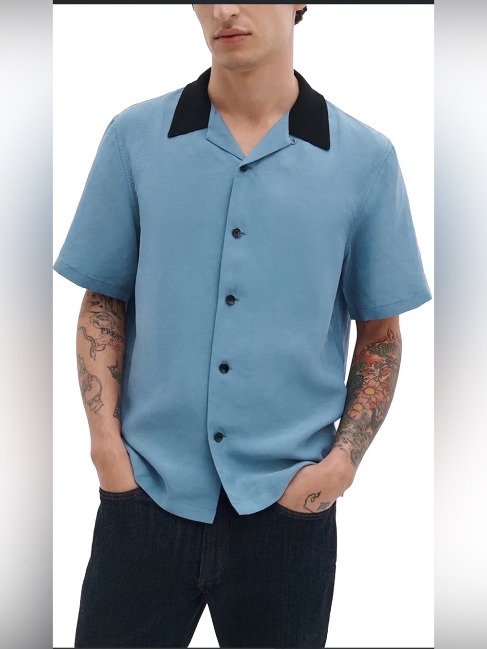 rag & bone Avery Slub Short-Sleeve Camp Shirt - White